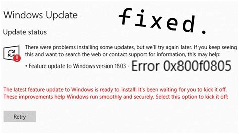 how to fix windows 10 update error 0x800f0905