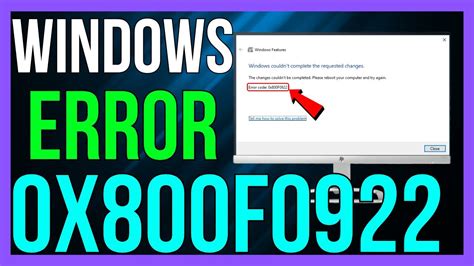 how to fix windows 10 update error code 0x800f0922