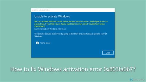 how to fix windows activation error