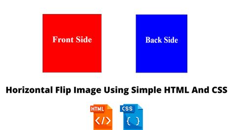 how to flip image in html css