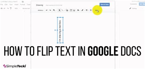 how to flip words in google docs