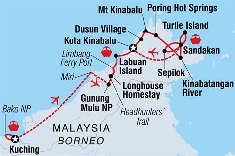 how to fly to borneo