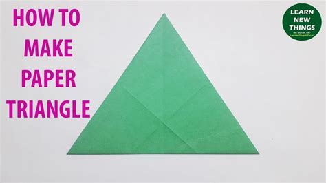 How To Fold A Paper Into A Triangle