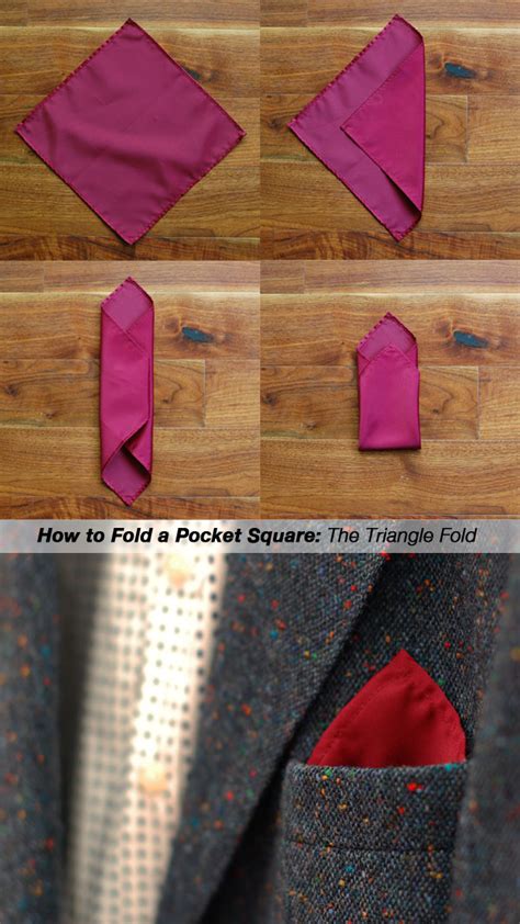 How To Fold A Pocket Square Into A Triangle