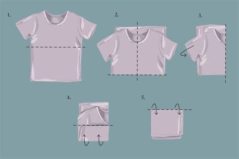 how to fold a shirt in a square