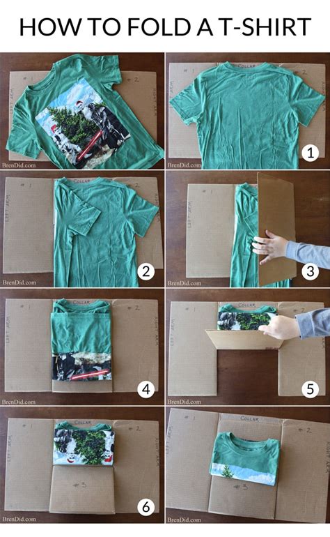 how to fold a shirt into a box