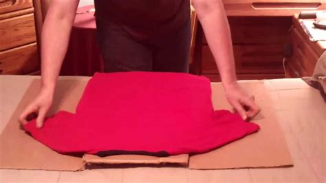 how to fold a shirt with a box