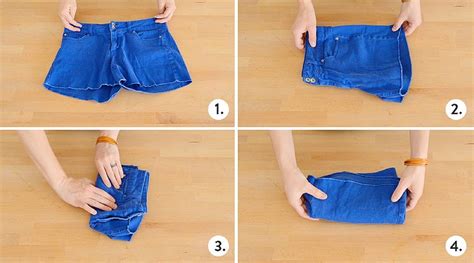 how to fold shorts in a drawer