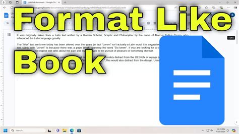 how to format a book in google docs reddit