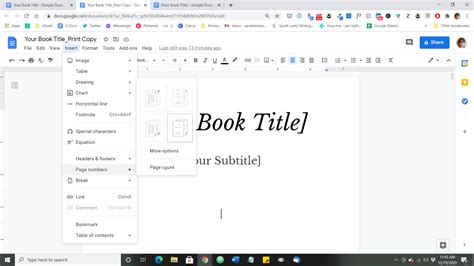 how to format a booklet in google docs