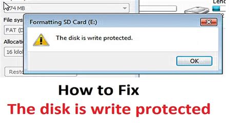 how to format a cd that is write protected