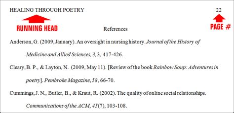 how to format a reference page in apa