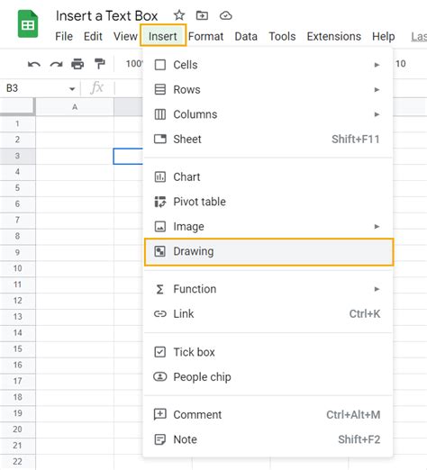 how to format a text box in google sheets