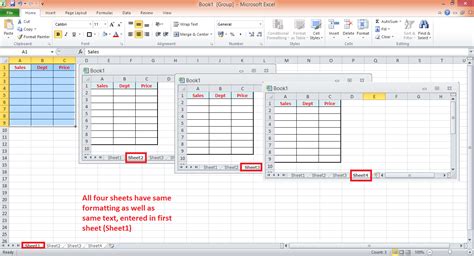 how to format all sheets in excel at once