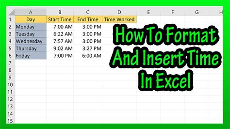 how to format am and pm in excel