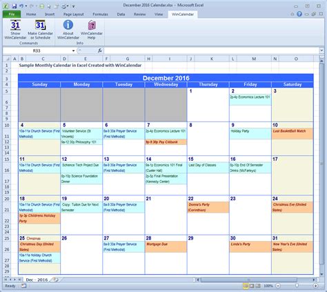 how to format calendar in excel