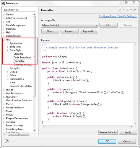 how to format code in eclipse