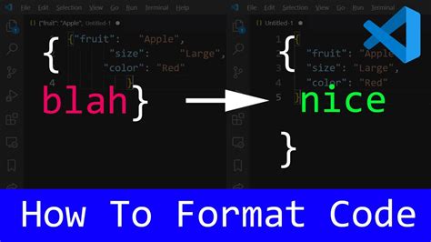 how to format code vs code