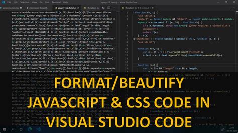 how to format javascript code in visual studio code
