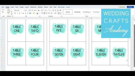 How To Format Table Numbers In Word
