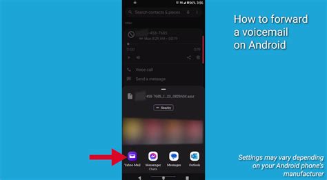 how to forward a voicemail on android