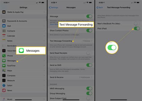 how to forward android text messages to ipad