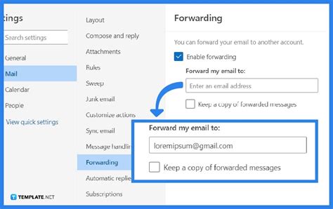 how to forward mail from outlook to gmail