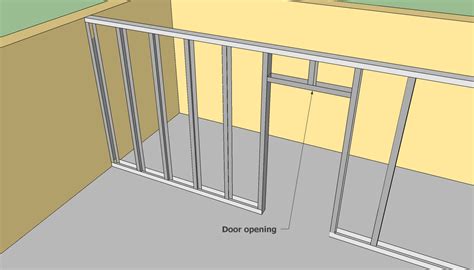 how to frame a door opening with wood studs