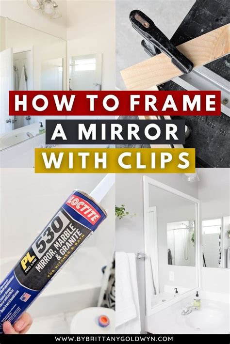 How To Frame A Mirror With Clips