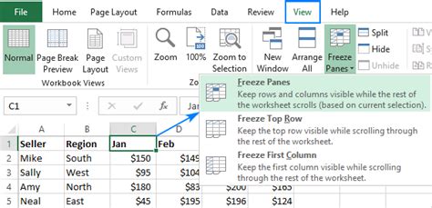 how to freeze more rows and columns in excel