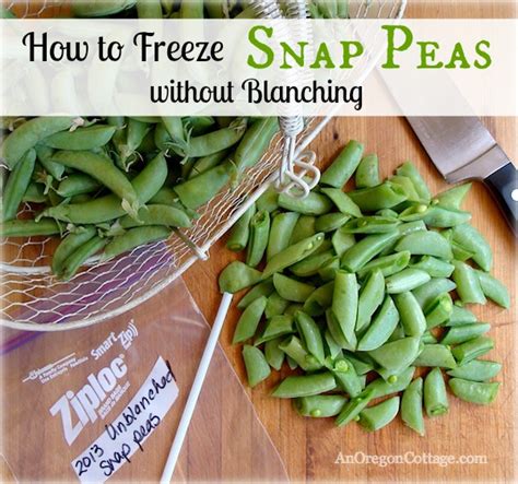 how to freeze snap peas from the garden