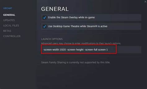 how to full screen vr chat