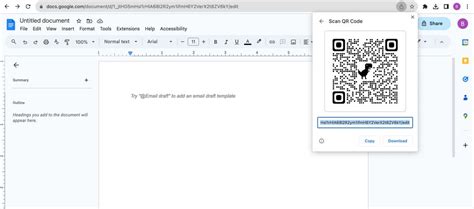 how to generate a qr code for a google doc