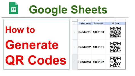 how to generate a qr code for a google sheet