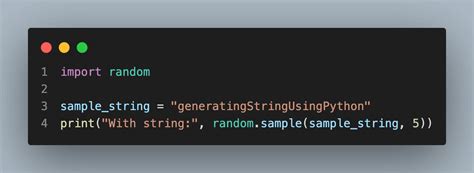 how to generate a random string from a list in python