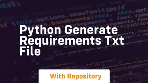 how to generate a requirements txt file python