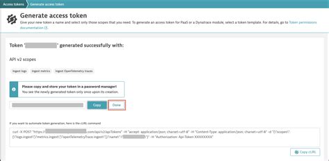 how to generate access token in dynatrace