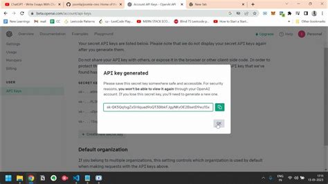 how to generate api key in chatgpt
