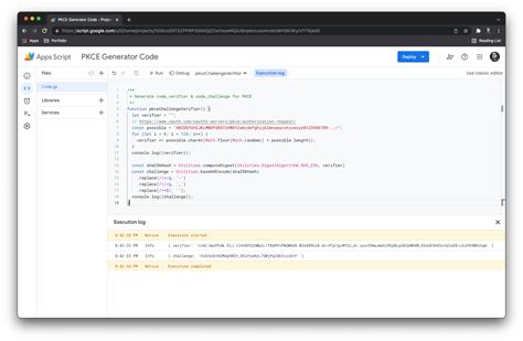 how to generate code challenge