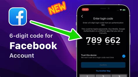how to generate code from authentication app for facebook