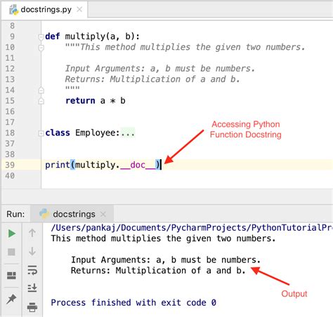 how to generate documentation in python from docstrings