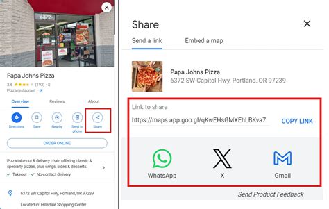 how to generate google map review link