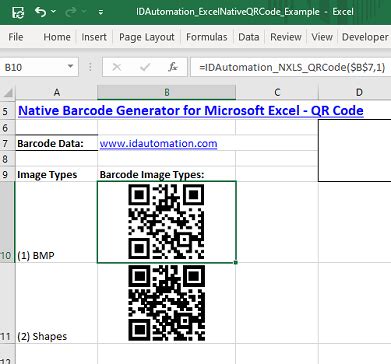 how to generate qr code for invoice in excel