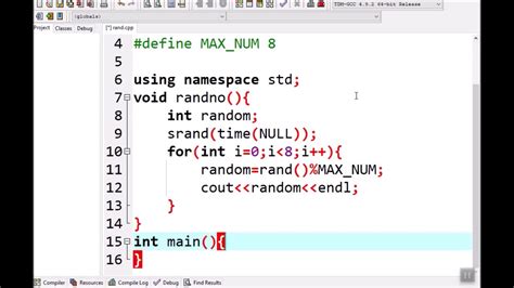 Generate Random Numbers in C++ program