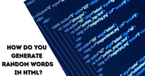 how to generate random words in html