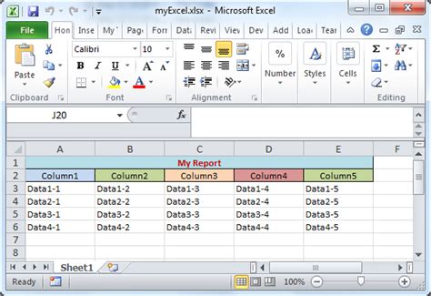 how to generate report in excel using asp net c#