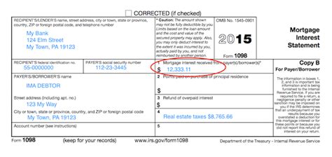 how to get a 1098 form mortgage