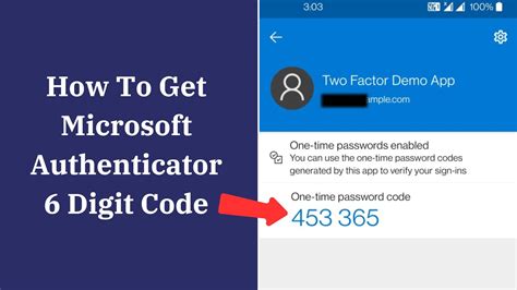 how to get a 6 digit verification code for microsoft authenticator