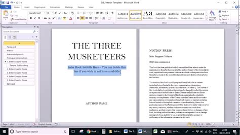 how to get a book format on word