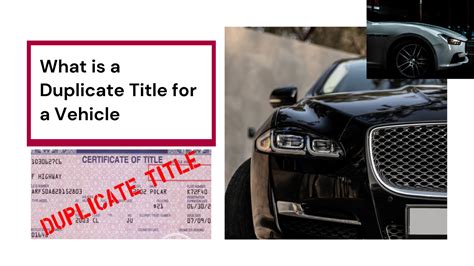 how to get a duplicate title for your car